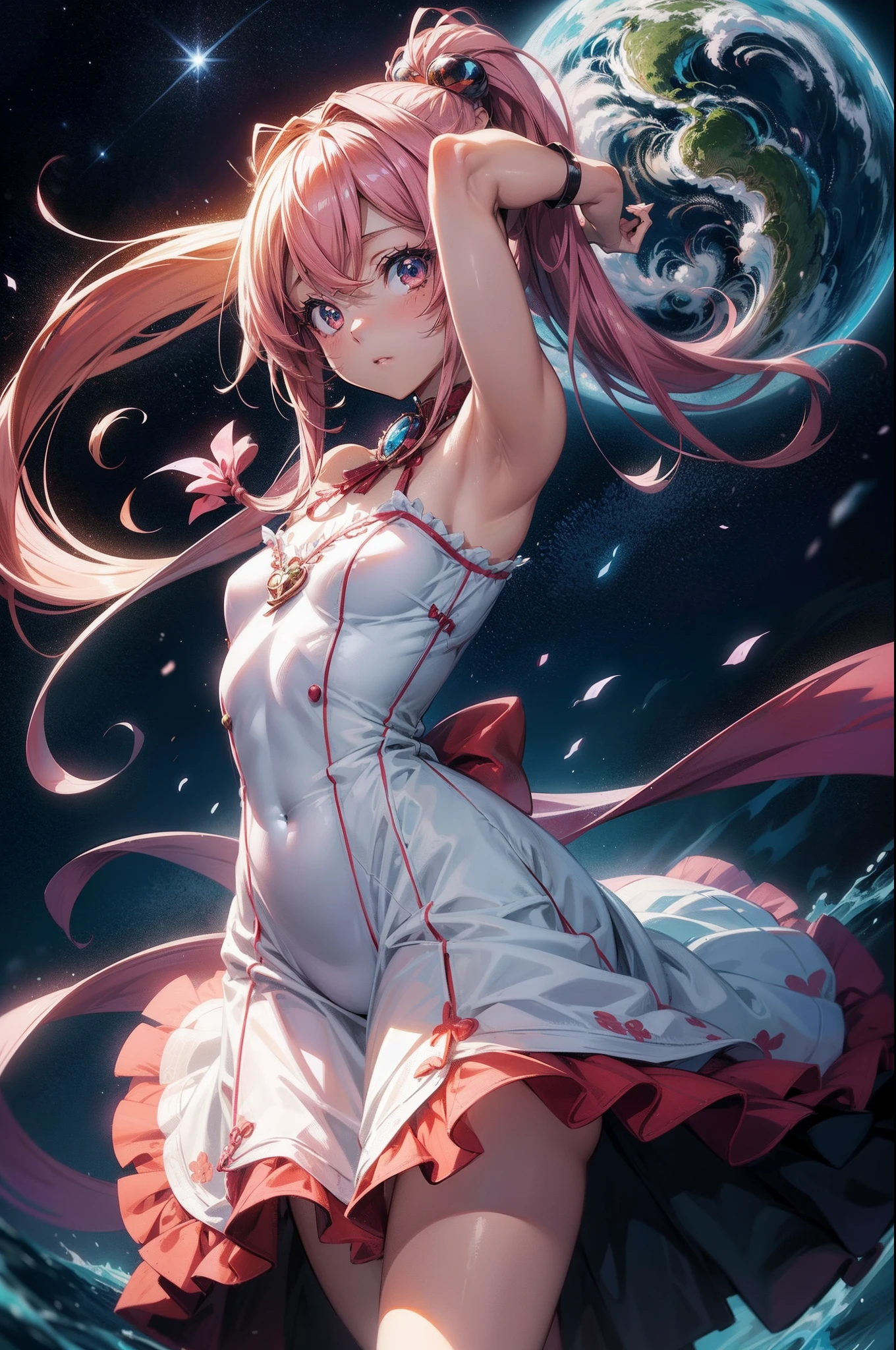 Anime, Anime style, nffsw, retinas, masutepiece, ccurate, Anatomically correct, Textured skin, Super Detail, high details, High quality, awardwinning, Best Quality, hight resolution,Anime girl with big breasts sitting on the ground with legs crossed, Seductive Anime Girl, small curvy loli, loli in dress, Beautiful anime girl, Cute anime waifu in a nice dress, beautiful alluring anime woman, [ 4 k digital art ]!!, beautiful anime woman, anime goddess, pretty anime girl, charming anime girls, (Anime Girl)