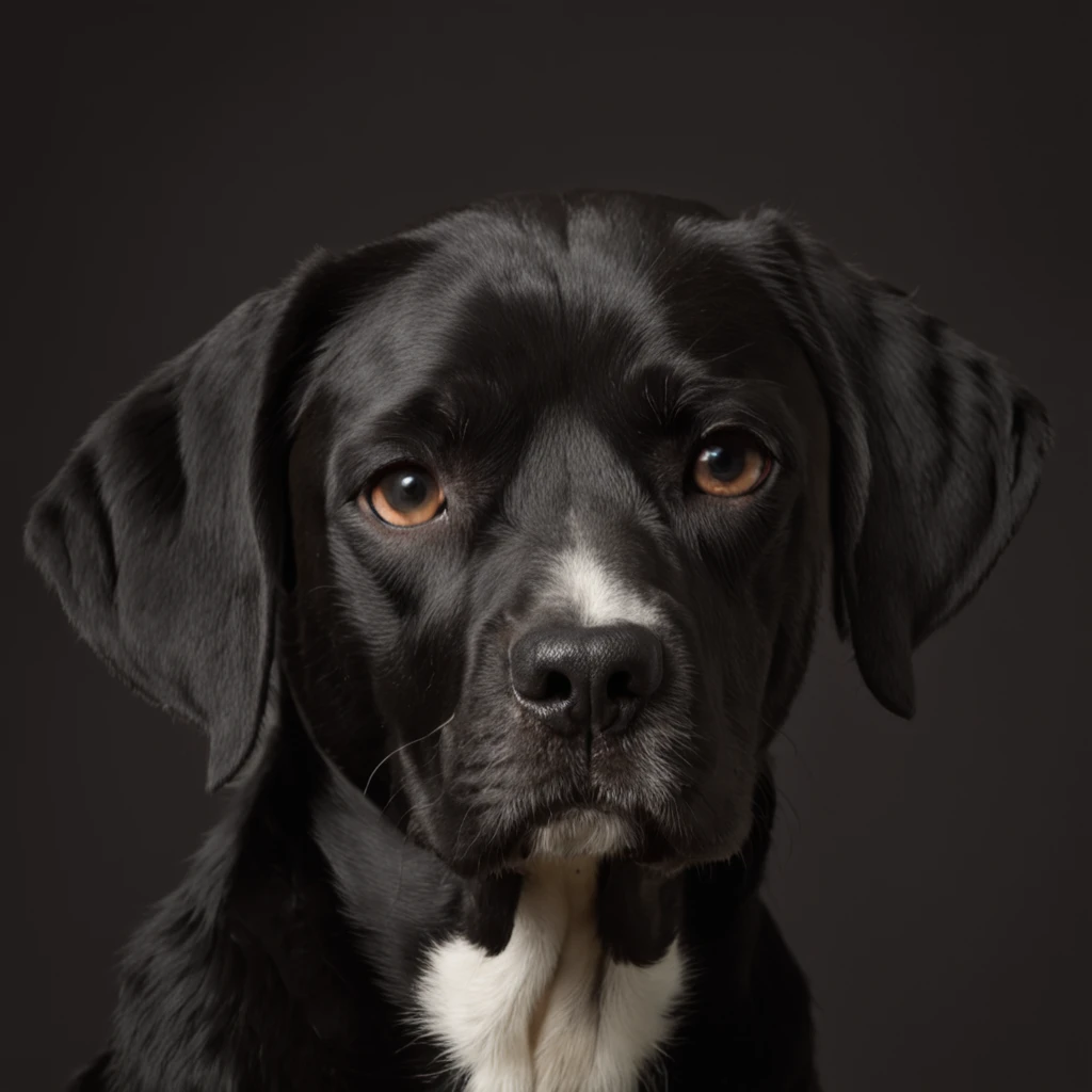 Cachorro negro Arafed acostado en un piso de madera con un fondo negro, Retrato Big Dark Dog, perro negro, Toma de retrato, frente a un fondo negro, Retrato de alta calidad, sobre un fondo negro profundo, Award-winning pet photography, Perro lindo, sobre fondo negro, sobre fondo negro, Fondo de pantalla de alta calidad, Toma de retrato en primer plano, Cachorro, por Matthias Weischer