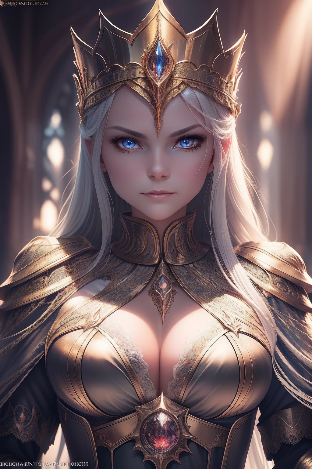 The demon in my head, Dark art, Bloody eyes , Dark eyes, Blood, hoarfrost metal lace, fantasy, Sunlight, rays of sunshine, intricately details. 8K, Dreamlike, surrealism, Symmetrical, Soft lighting, Intricate details, Highly detailed, illusory engine, aspect::4:3, mistic