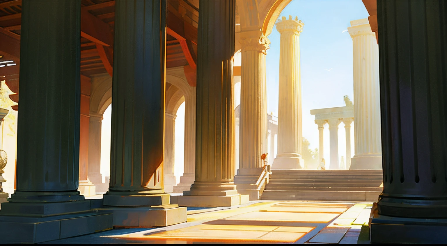 (超高分辨率,realisticlying,best qualtiy,realisticlying),(8k,RAW photogr,best qualtiy,masterplece),(photon maping,Radiance,physically-based renderingt,automatic white balance),A very large door,The pillars on the left and right are stone,The pillars have the appearance of small animals,The top is made of wooden structure