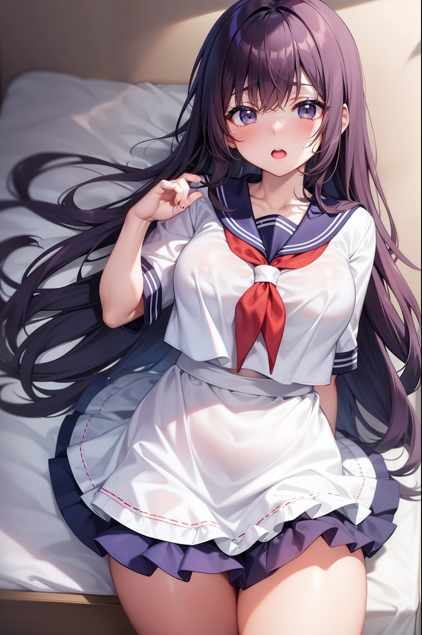 Puni high school girl in sailor suit with thick thighs in the infirmary until late at night