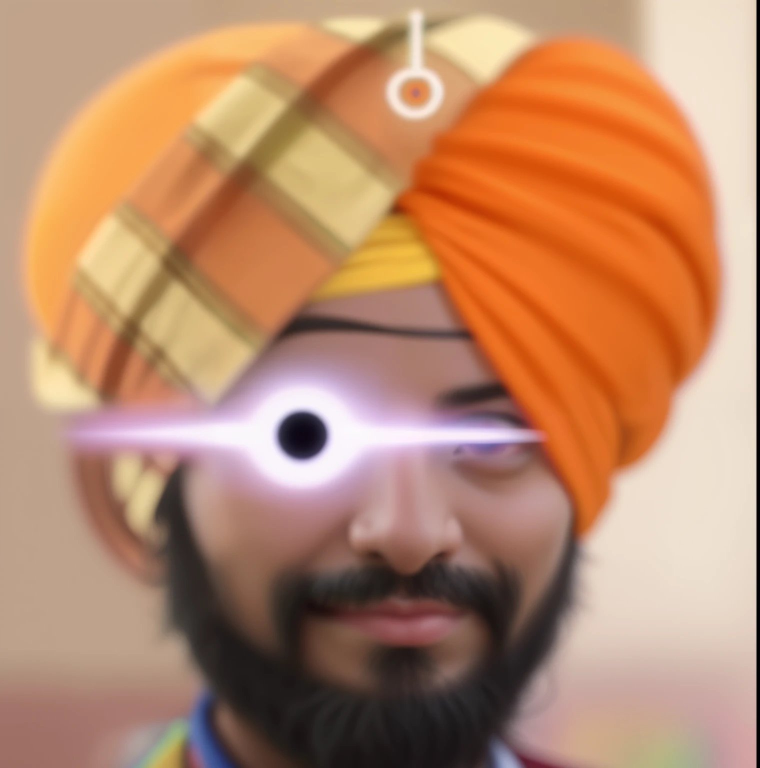 wearing a bandana on her head,Araved man with glasses on his head, very very low quality picture, hijabi sluty, very accurate photo, india tika third eye, The third eye in the middle of the forehead, The third eye in the middle of the forehead, without helmet, Red Dieter meme, very clear picture, Wearing a turban, India's third eye Tika, third eyes middle of foreheads