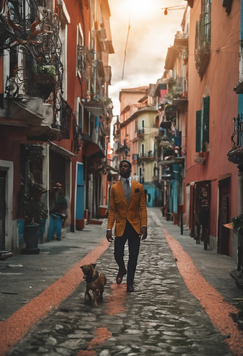 homem elegante bem vestido abrindo a porta de casa para ir ao trabalho, homem dentro da casa saindo, imagem realista, foto perfeita detalhe nitido