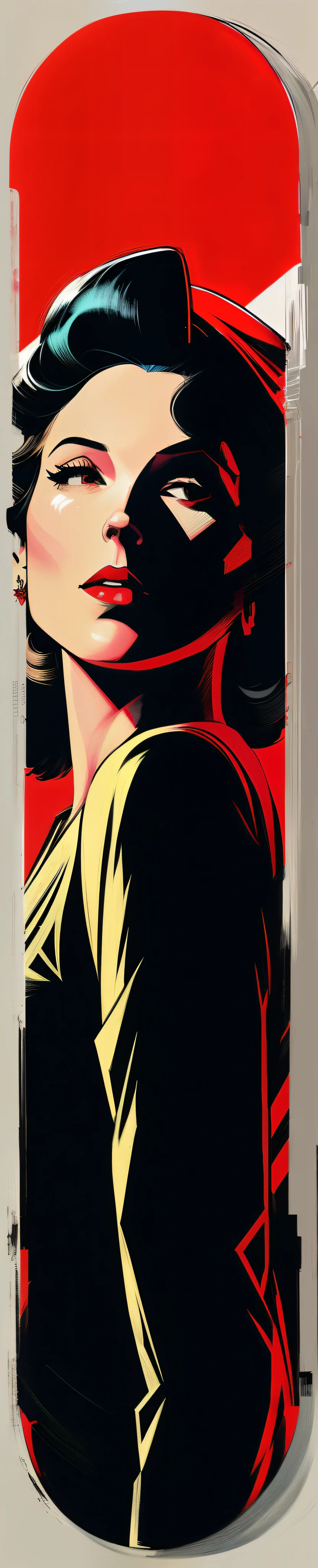 Close-up of woman wearing a red hat on her phone, Martin Ansin, detailled image, martin ansin artwork portrait, kenton nelson, Inspired by Mead Schaeffer, Close view, otto schmidt, mid view, author：David Palumbo, author：Antonio Sora, inspired by Milton Caniff, Detailed picture, Phil Noto comic cover art，HD BK，The body is centered