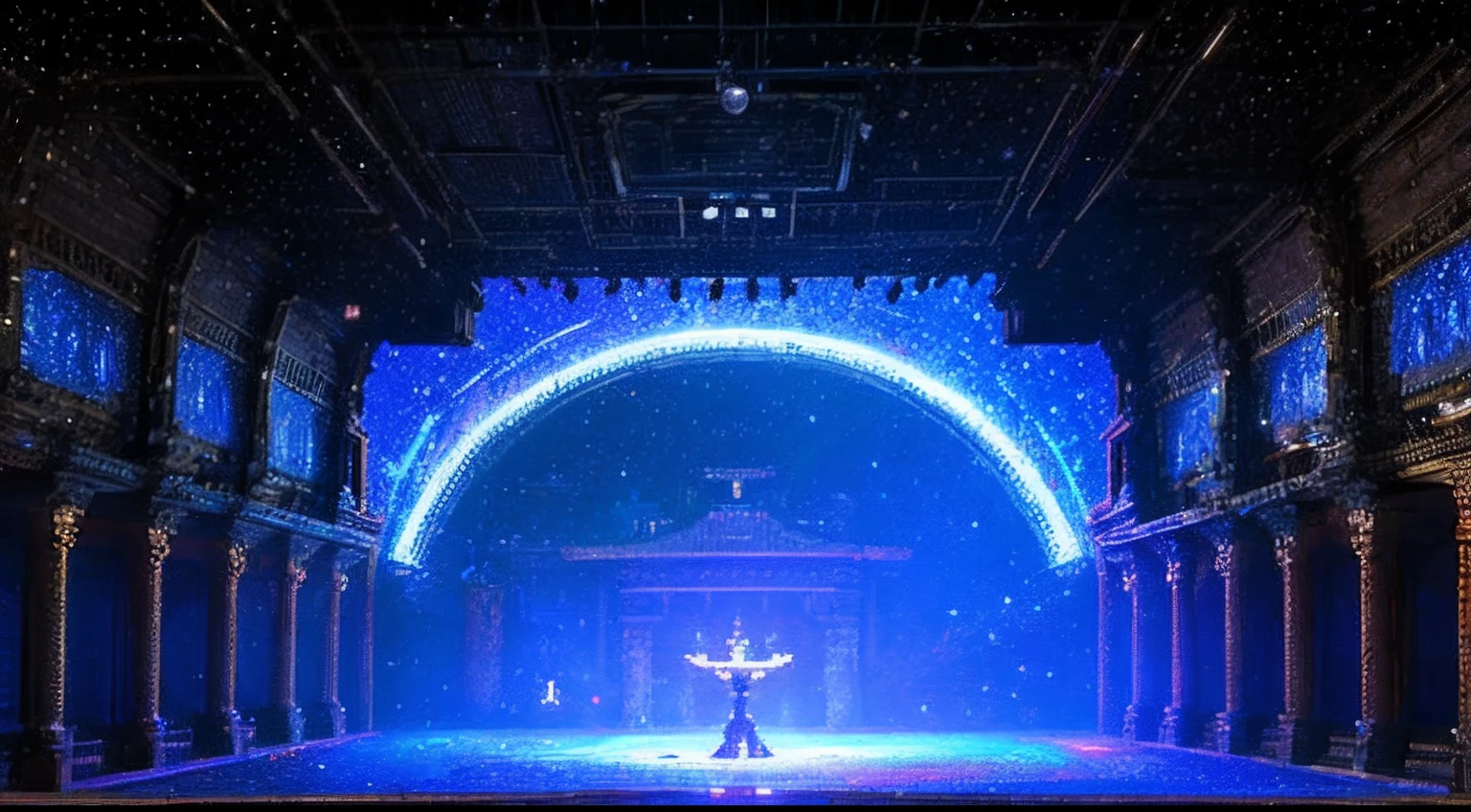 pixel game,scenography,fantastical scenes,inside in room,Space Opera House, Pixel art #pixelart