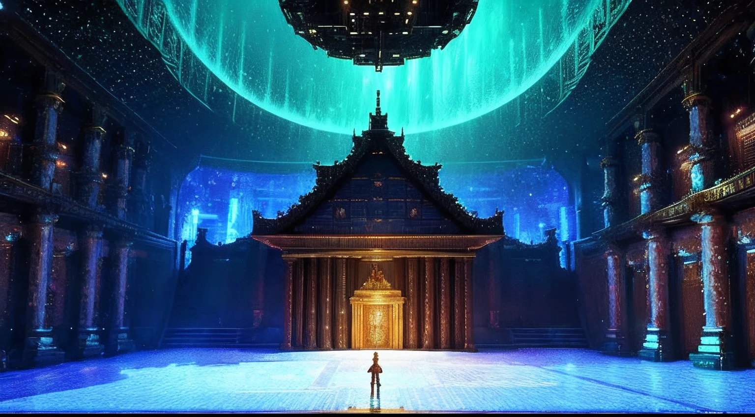 pixel game,scenography,fantastical scenes,inside in room,Space Opera House, Pixel art #pixelart