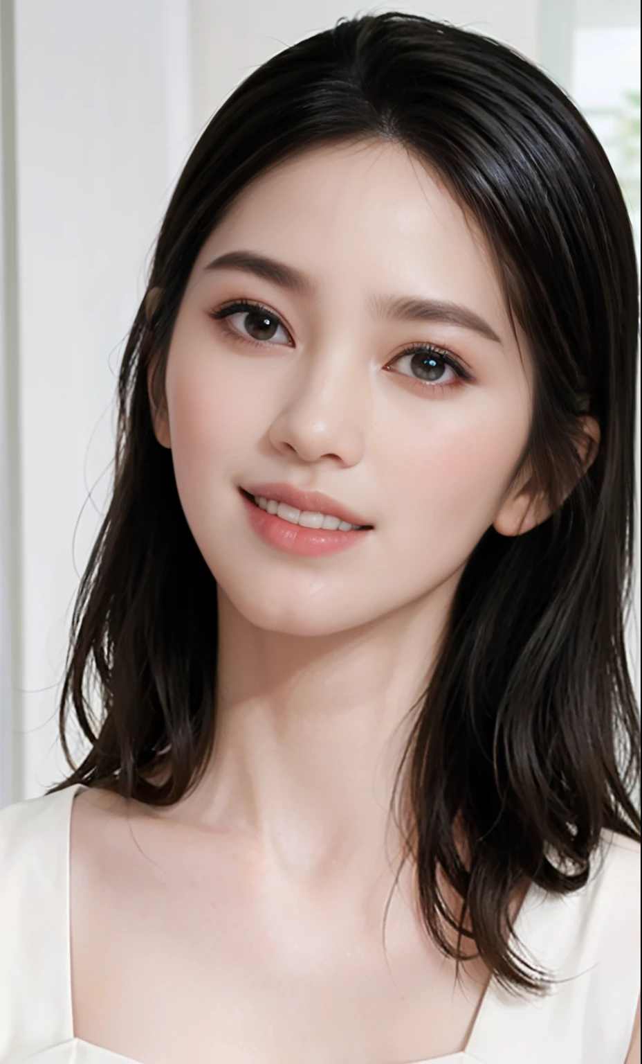 (8K, Raw photo, Photorealistic:1.25) ,( Gloss on lips, Eye lashes, Gloss Face, Glossy glossy skin, best qualtiy, 超A high resolution, depth of fields, color difference, Caustics, Wide light, Natural Shadow, Kpop Idol) Watch the audience with serenity and goddess-like happiness,Exquisite accessories,A simply dressed