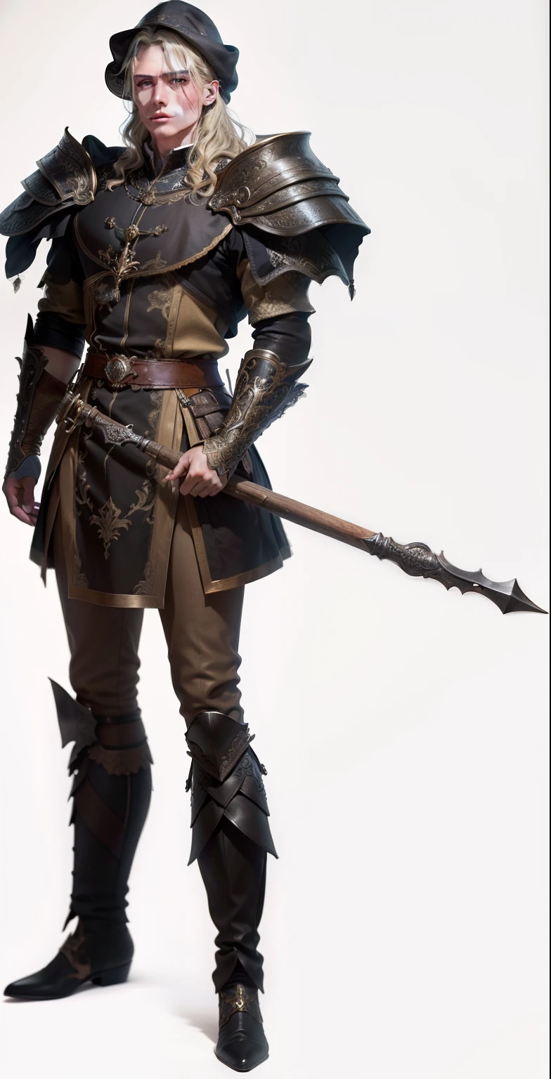 3 d model,Caramel macchiato, arma, The sword, halter, holdingweapon, 32K, Linen cloak, Top quality, Masterpiece:Faust,,1boys, long whitr hair, clouds, On your stomach, (tmasterpiece,k hd,hyper HD,16k),clutching a sword, buliding, Reflectors, bloods, Eastern Asia, Weapon focus, Skysky, brunette color hair, knifes, trouser, firey, banya, The clothes ar, bandagens, sword sheath, Masks, 独奏