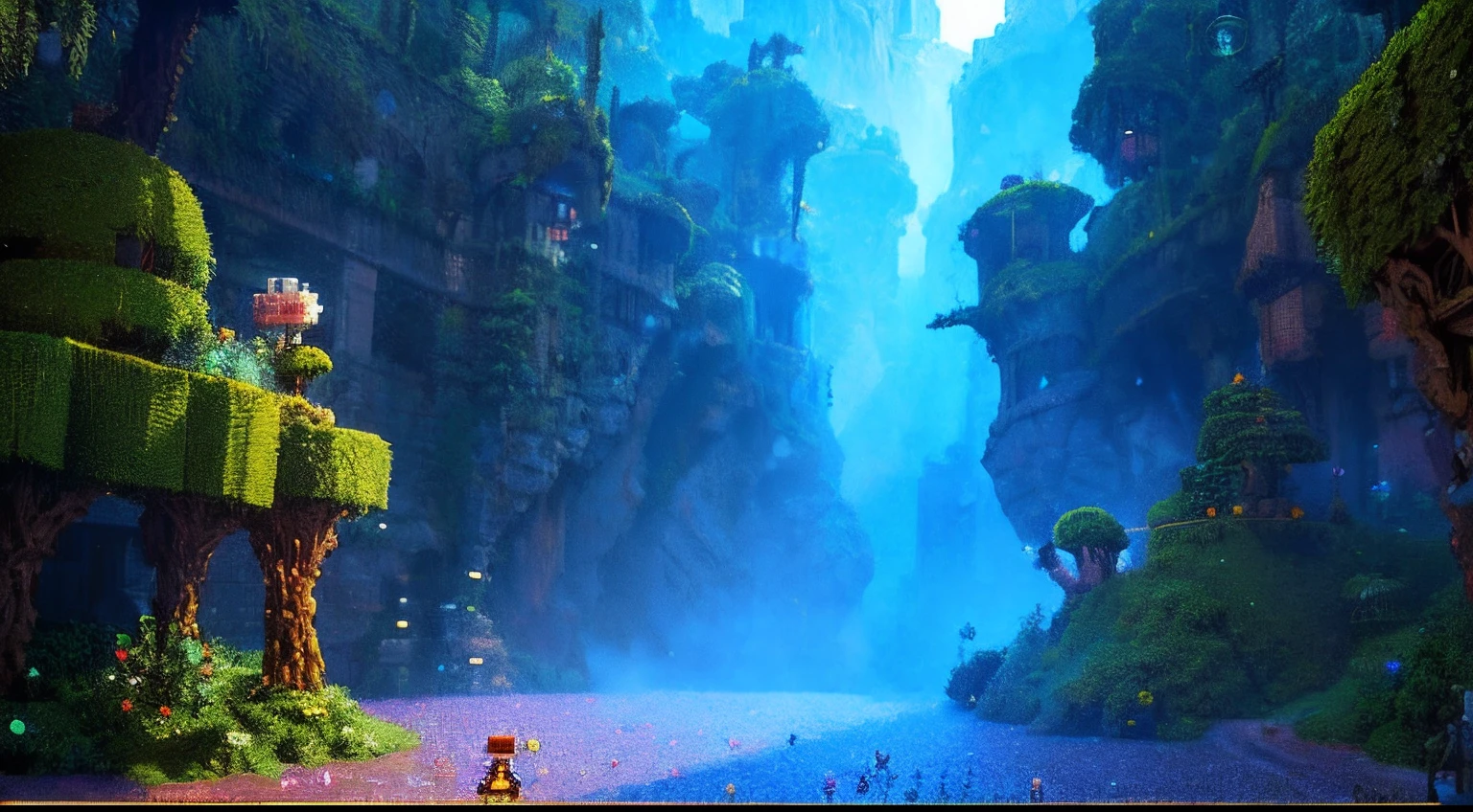 pixel game,scenography,fantastical scenes,Puppet Adventures, Pixel art #pixelart