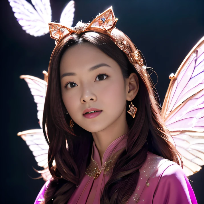 32K(tmasterpiece,k hd,hyper HD,32K)Purple-pink flowing hair,Gold jewelry area in the back room,King Girl ,Rusty copper dragon protector (realisticlying:1.4),Python pattern robe,Purple-pink tiara,Snowflakes fluttering,The background is pure,Hold your head high,Be proud,The nostrils look at people, A high resolution, the detail, RAW photogr, Sharp Re, Nikon D850 Film Stock Photo by Jefferies Lee 4 Kodak Portra 400 Camera F1.6 shots, Rich colors, ultra-realistic vivid textures, Dramatic lighting, Unreal Engine Art Station Trend, cinestir 800,Hold your head high,Be proud,The nostrils look at people,Tsundere,Snowflakes fluttering,Snowflakes fluttering,Snowflakes fluttering,Snowflakes fluttering,Impeccable,( reasonable design, Clear lines, High sharpness,Best quality, Very detailed, Masterpiece, offcial art, movie light effect, 4K )