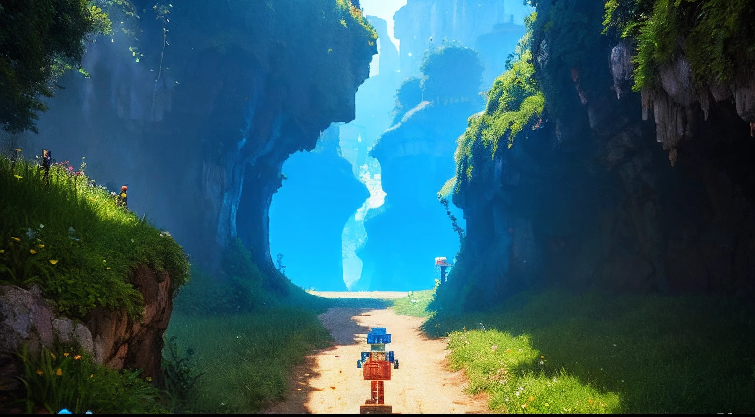 pixel game,scenography,fantastical scenes,Puppet Adventures, Pixel art #pixelart