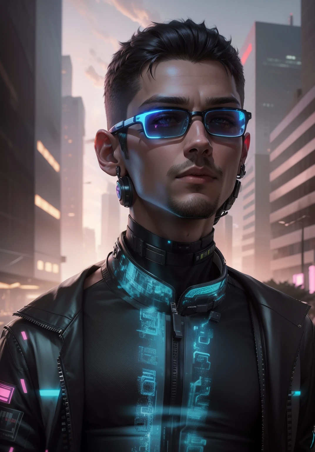 change background Cyberpunk handsome boy,realistic face, 8k, ultra realistic