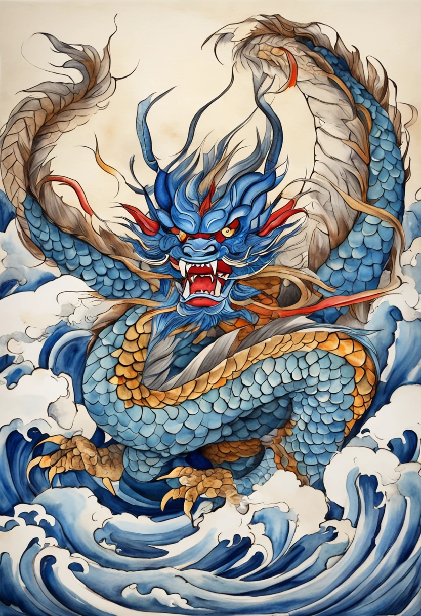 (Ying Dragon God), (Through the Clouds), (Top of the Mountains), (Complex), (Super Detail), (Starry Sky Background), (Stout Limbs), (Moon Night), (Ultra Clear), (Best Quality)