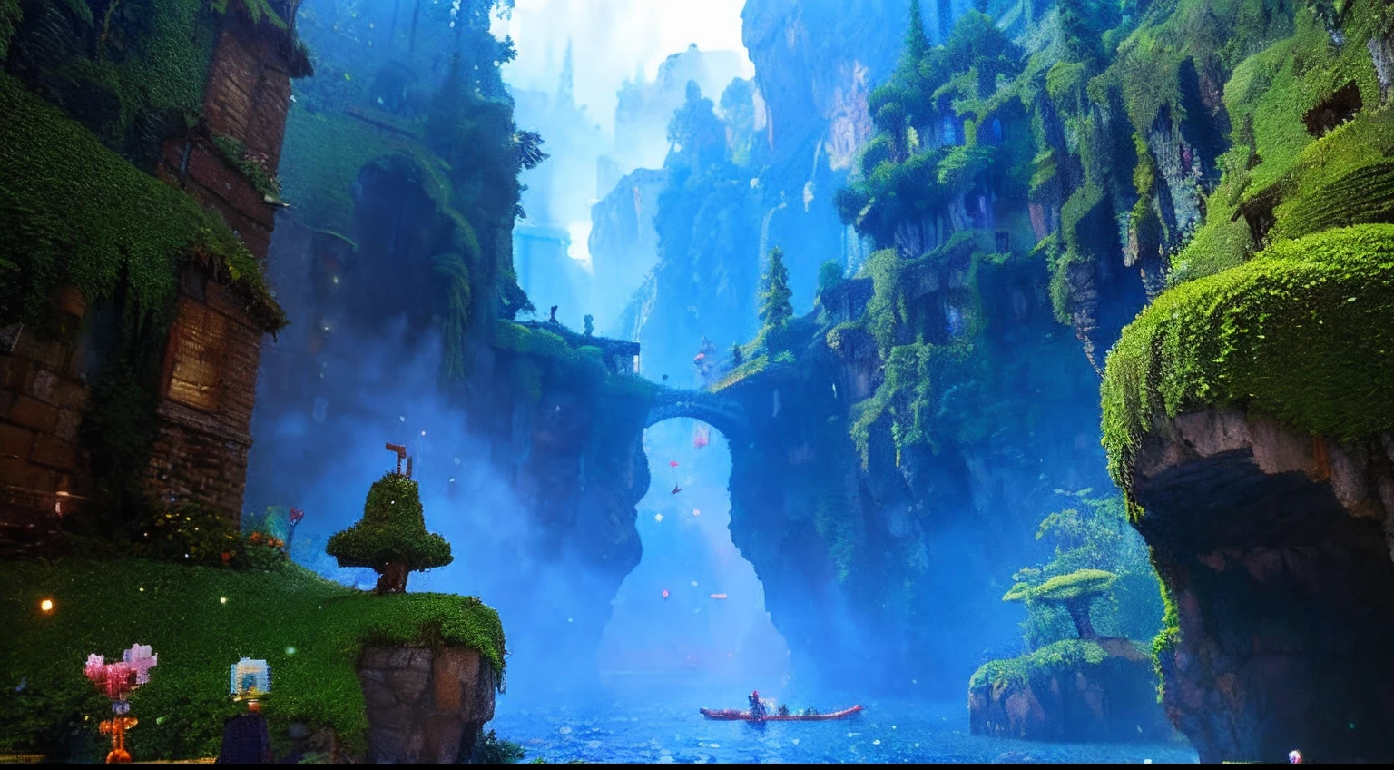 pixel game,scenography,fantastical scenes,Puppet Adventures, Pixel art #pixelart