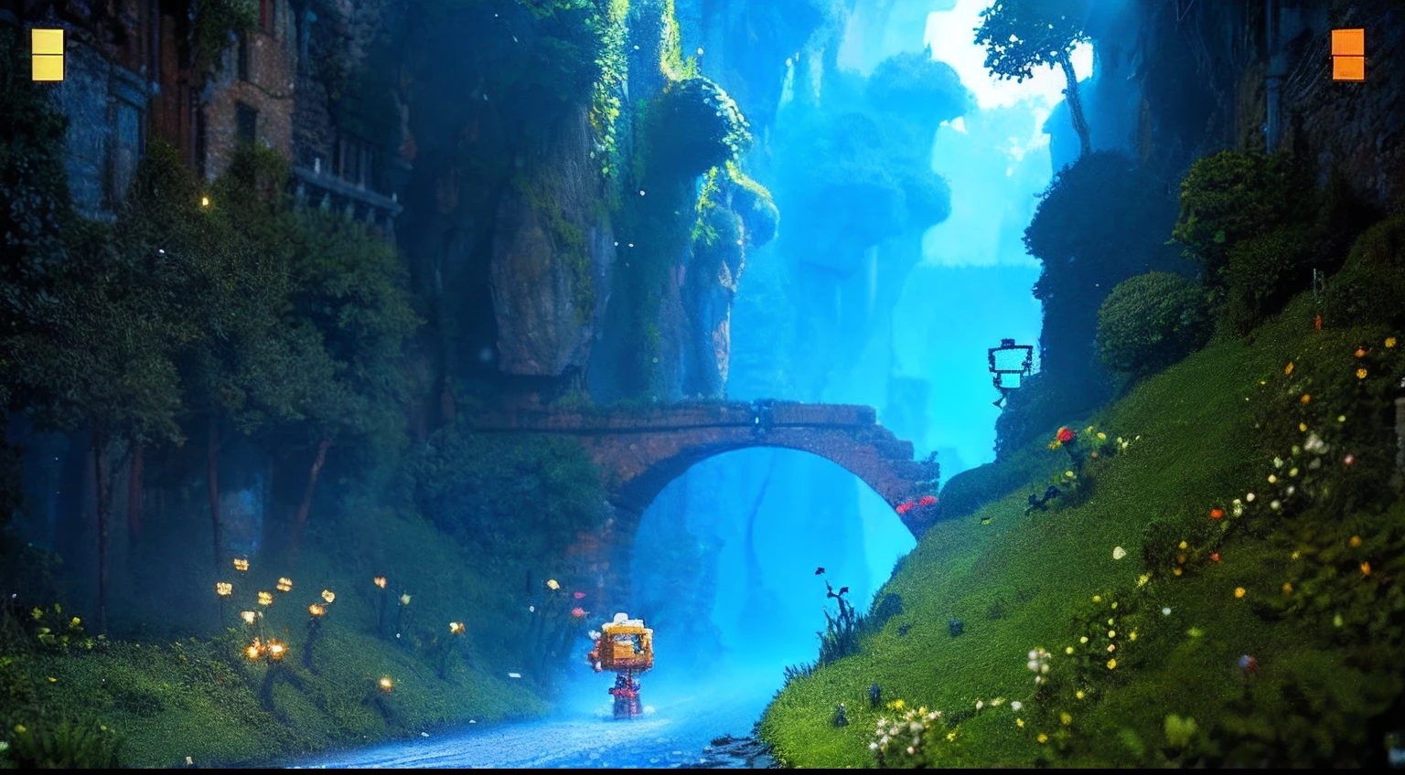 pixel game，scenography，fantastical scenes，Puppet Adventures， Pixel art #pixelart