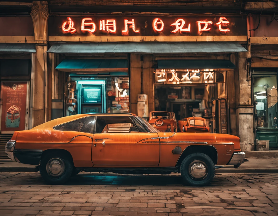 Best quality, Masterpiece, 超高分辨率, (photograph realistic:1.4), 8K,surrealism, Dream-like, (A shotgun hangs on the wall:1.5), Display counter, closeup cleavage