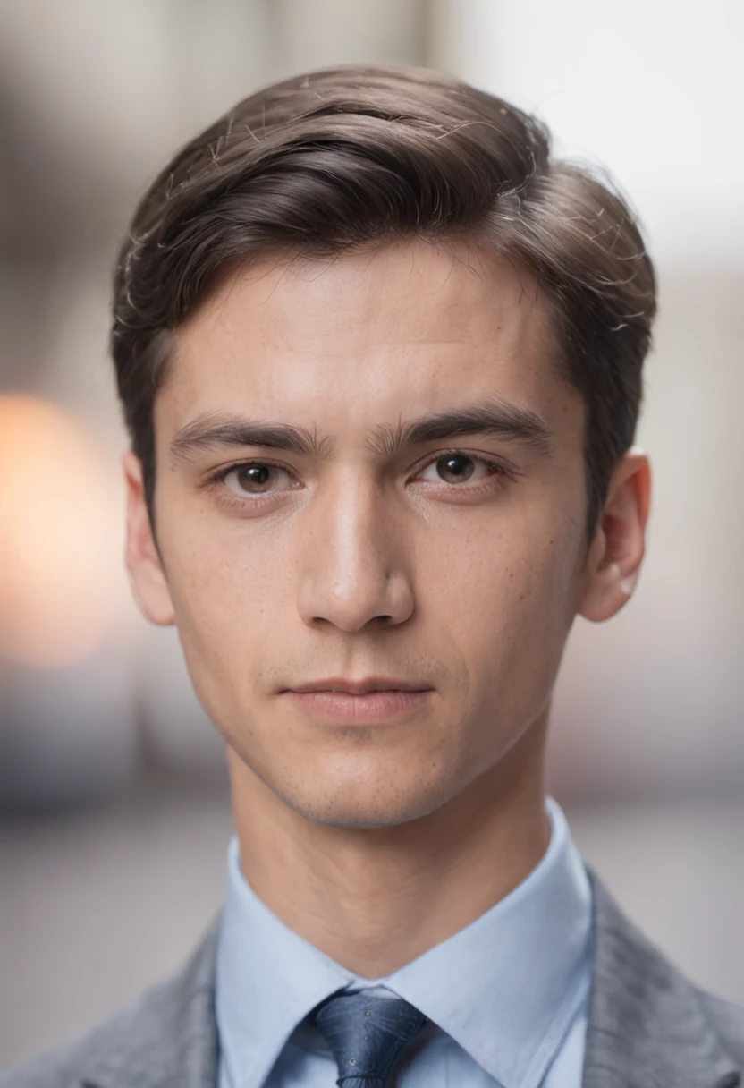 Man in blue shirt and tie looking at the camera, head shoot, retrato de close-up headshot, close-up headshot, retrato headshot, fotografia headshot, Jovem com rosto bonito, headshot photoshoot, cinematic headshot portrait, Retrato close up do cara, rosto masculino bonito, close-upheadshot impressionante, retrato headshot do personagem, cara de jovem bonito, foto headshot, rosto bonito perfeito