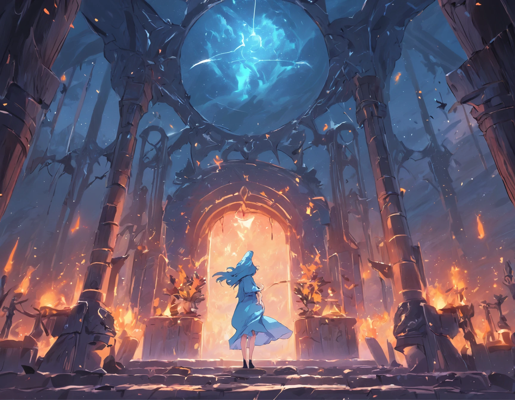 Witch shrine blue sky