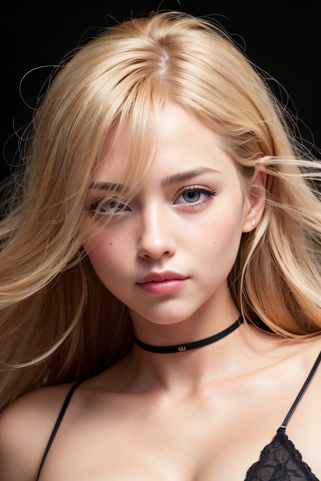 (realistic, photo-realistic:1.37),(8k, RAW photo, best quality, masterpiece:1.2), cute, ultra-detailed,heart-shaped pupils,physically-based rendering, ultra high res, kodakvision color, shot on Arricam LT Camera, bokeh, sharp focus,
looking at viewer,photorealistic,realistic, solo, photorealistic, best quality,extremely detailed face,extremely detailed eyes and face, beautiful detailed eyes,absurdres, incredibly absurdres,haunting smile,Messy hair, floating hair, ,