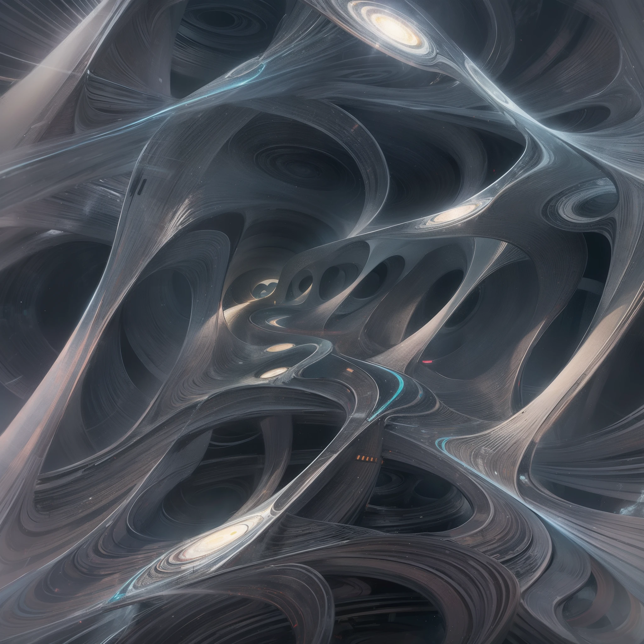 futuristic abstract smoke ray way tunnel