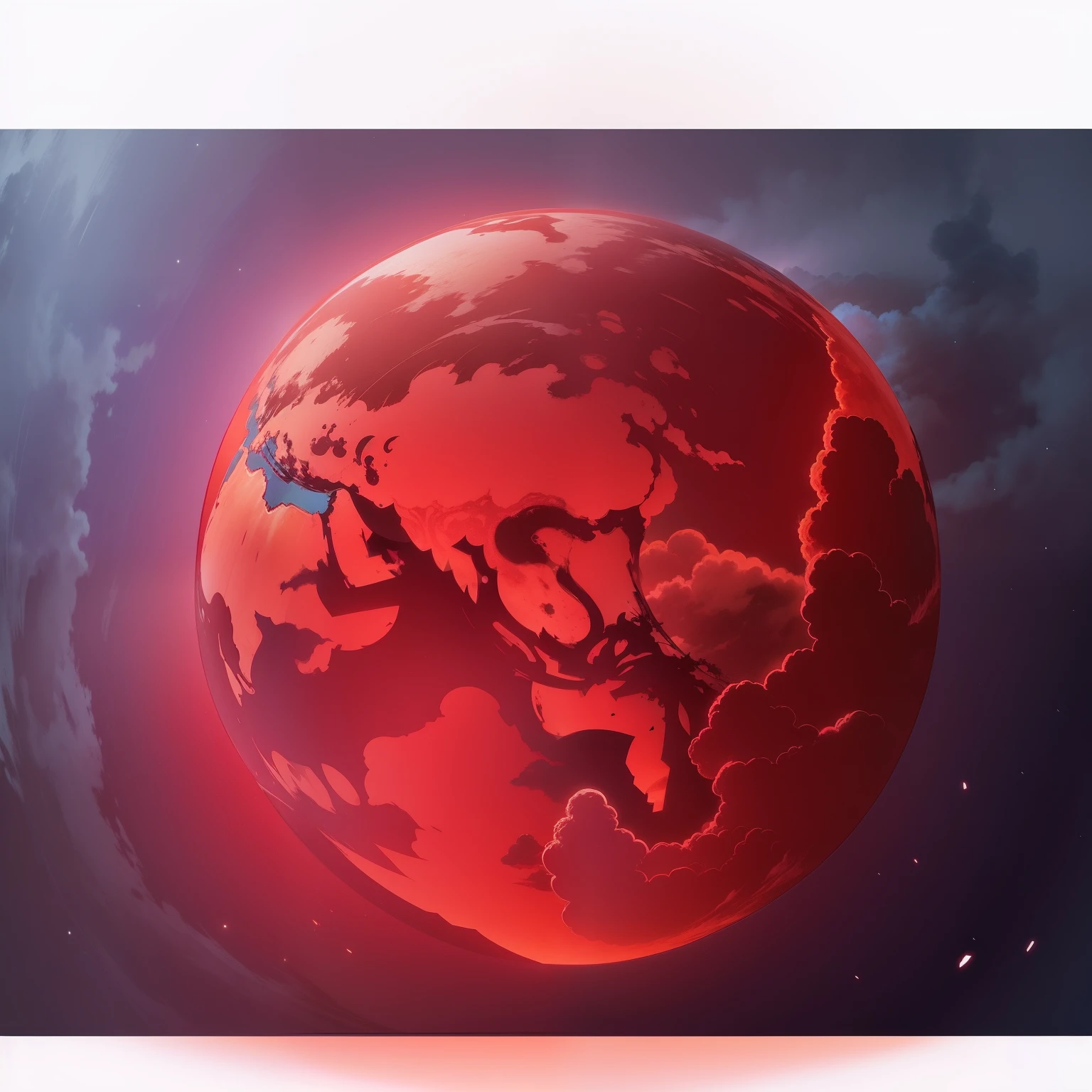 Manga style photo, World in destruction