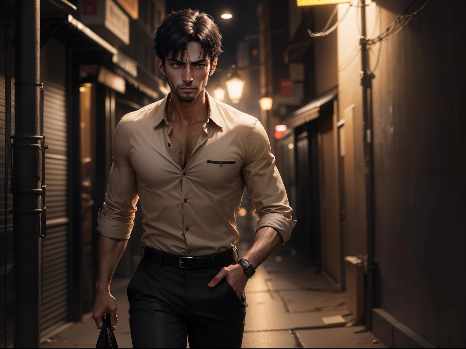 ((shinichi kudo)), main Character Of Detective Conan, (1boy), Realistic, Photorealistic, (masterpiece:1,5), urban background, concept art, intricate detail, high detail, photo realistic, octane render, 8k, dynamic poses, top quality, (face realistic : 1.1), (hyperrealistic:1.1), ((full_body 1:1)), (highly detailed background), not out of frame, Macro photography, Macro lens, Super detailed
