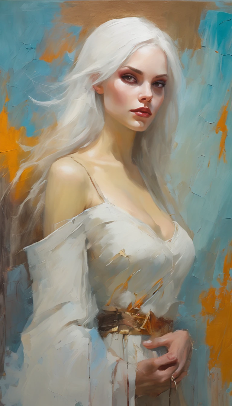 1girl,white hair,witch,the style of dark soul,best quality,light blue dress,fire magic