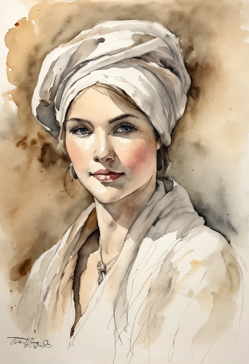 a drawing of a woman, colant, litle clothes, a charcoal drawing by William Twigg-Smith, CGSetnation, Figurative Art, watercolor, color drawing, dynamic pose, full body, aquarel and ink