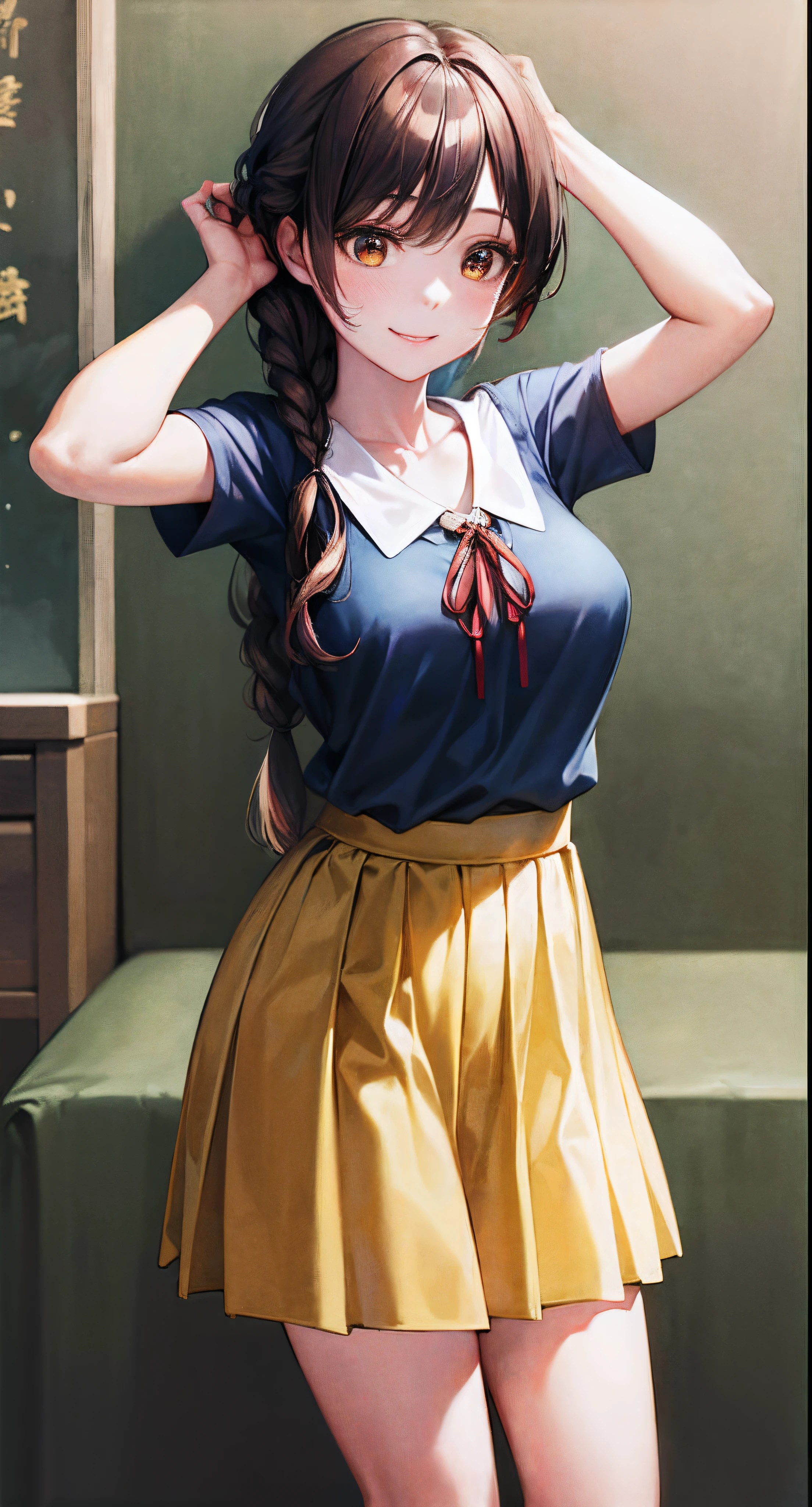 atmospheric perspective, 8K, Super detailed, Accurate, highest quality, anime background, 1 female, droopy eyes, sleepy, Low - Angle, Luxuriously designed and brightly colored panties, Draw pants with super precision, thigh-high stocking, showing off panties to camera, masturbation, ecstasy face, spread legs, open your mouth, Winter clothes of flight attendants, earrings, hair up,