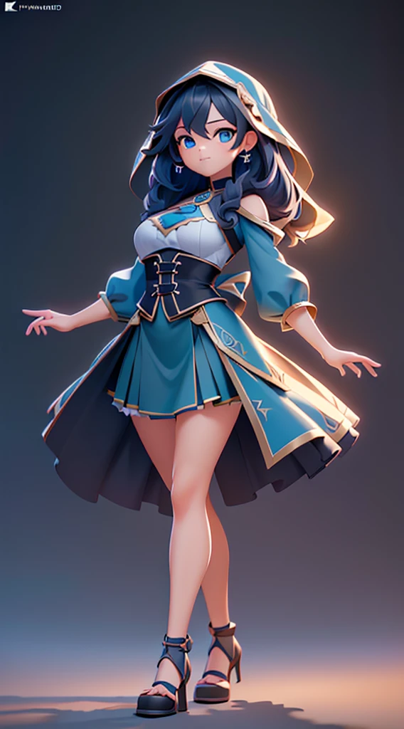 (Dynamic angle:1.4), ((Full body posing:1.5), (colorful:1.2), (extremely detailed CG unity 16k wallpaper:1.1), (Denoising strength: 1.45), (tmasterpiece:1.37), ((official art)), top quality, There are two blue-eyed magic hoods levitating, chiaroscuro, cinematic lighting, chromatic aberration, sparkle, ray tracing, blending, Ultra-Wide Angle, f/1.8, Hasselblad, Sony FE GM, (masterpiece), (masterpiece), UHD