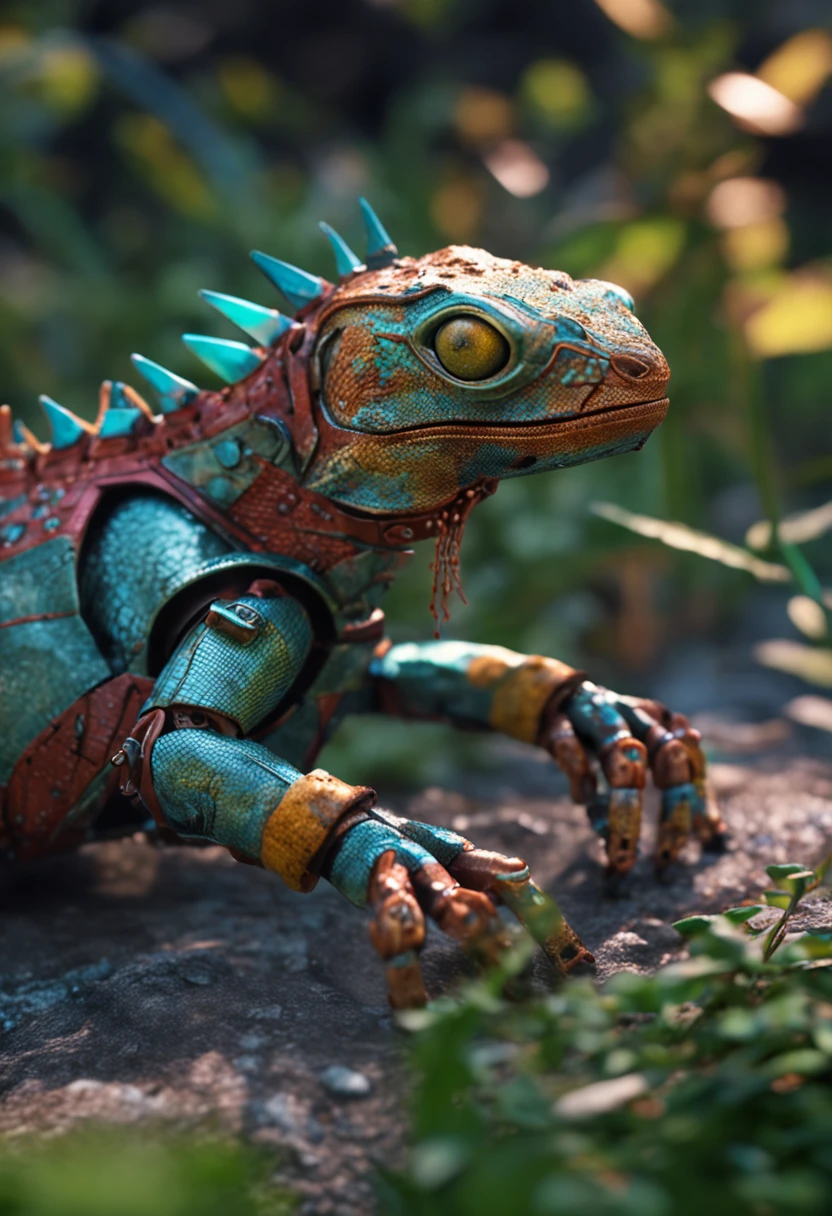 Amazing portrait photo of lizard robot