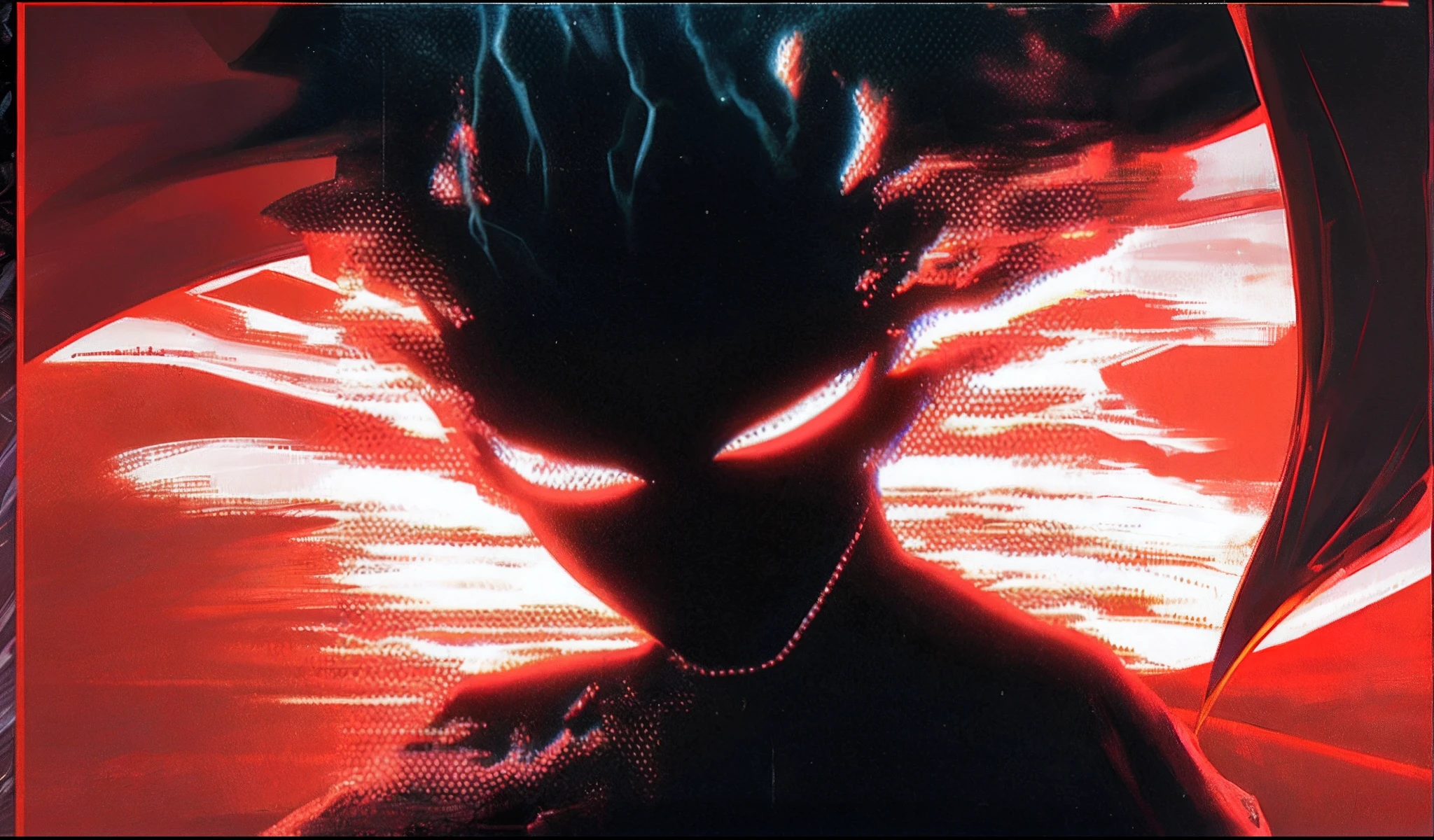 Close up of a person on red and black background, Red fire eyes, Album art, fire eyes, with red glowing eyes, red eyes glowing, bright fire eyes, style of anime4 K, with glowing red eyes, profile picture 1024px, Badass anime 8 K, futuristic tetsuo, flaming eye, Anime epic artwork