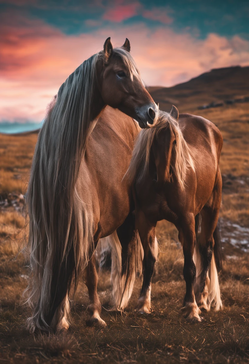 Antique male，sliver long hair，pony tails，Tall