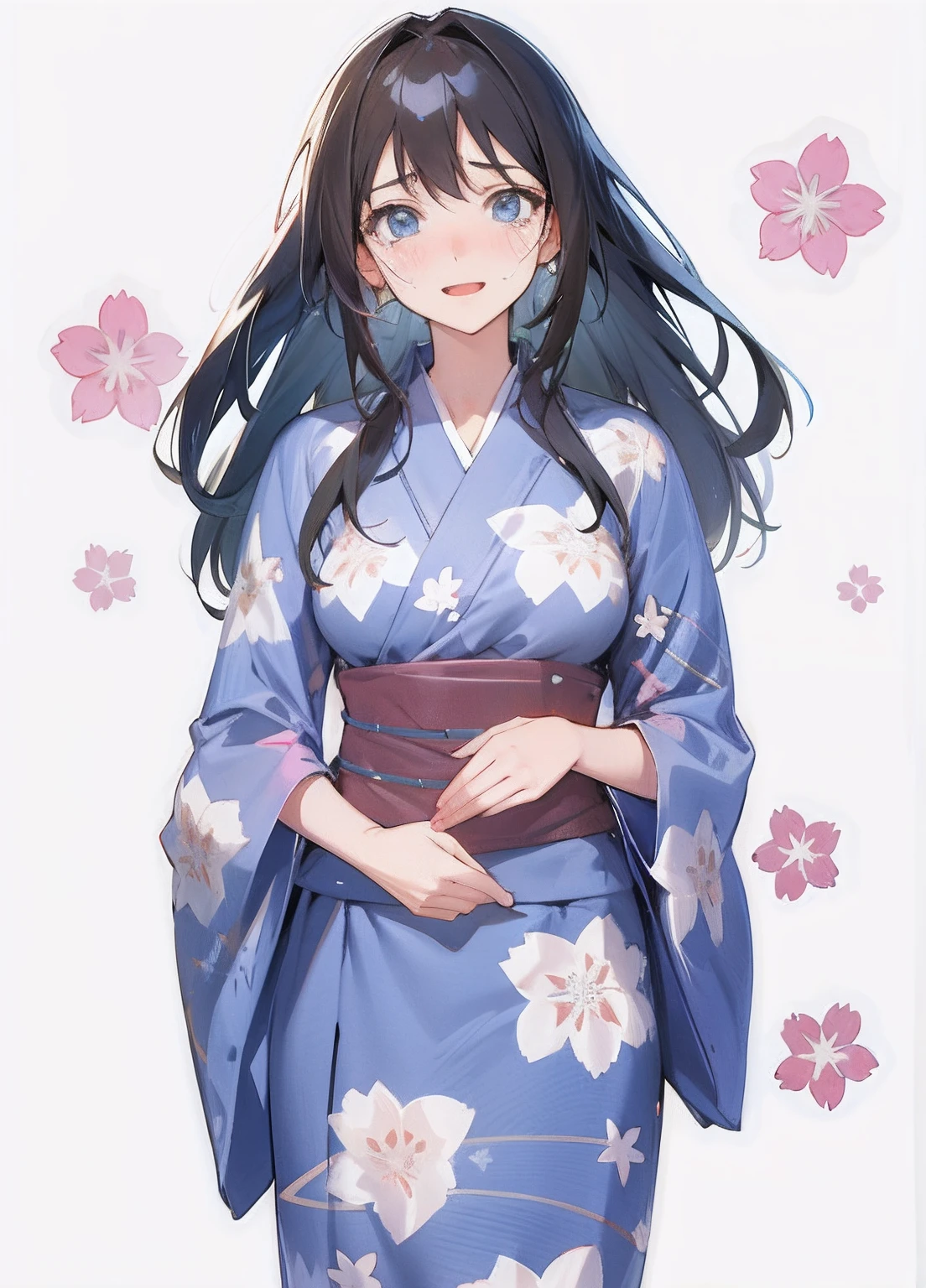 sad Facial expression, full bodyesbian, Sideways view, head_tilt, light smile, tears, Slightly open mouth,