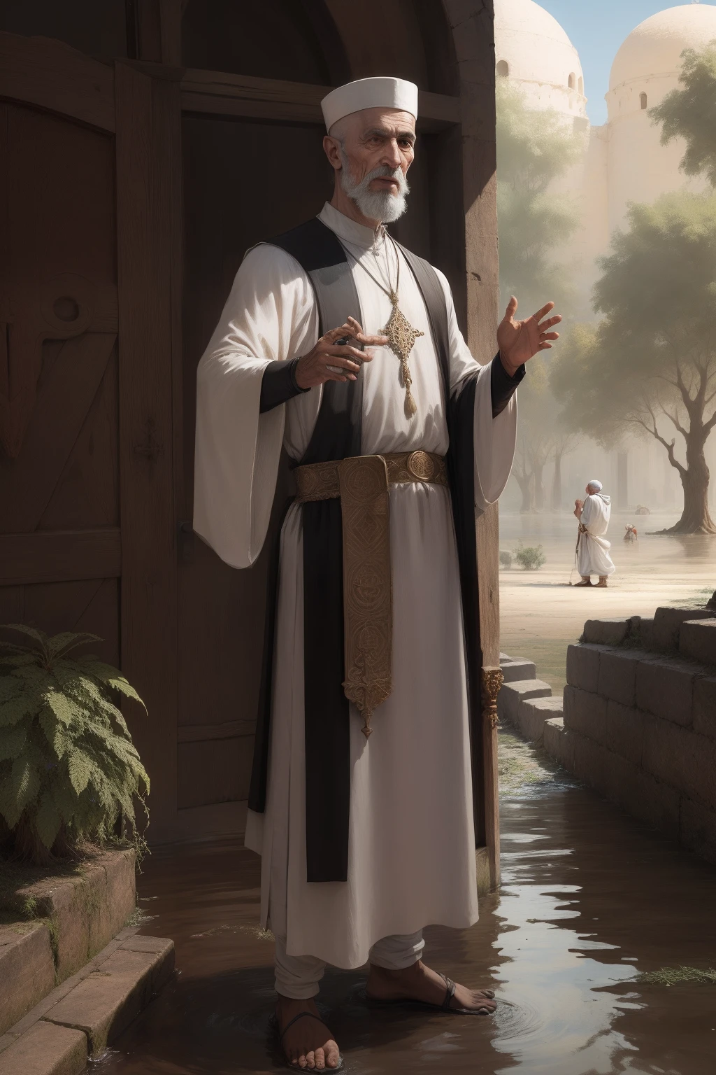 Sumerian priest preaching about the flood, Sumerian accounts of the flood, zigurate de ur, zigurate, fundo zigurate, poeira