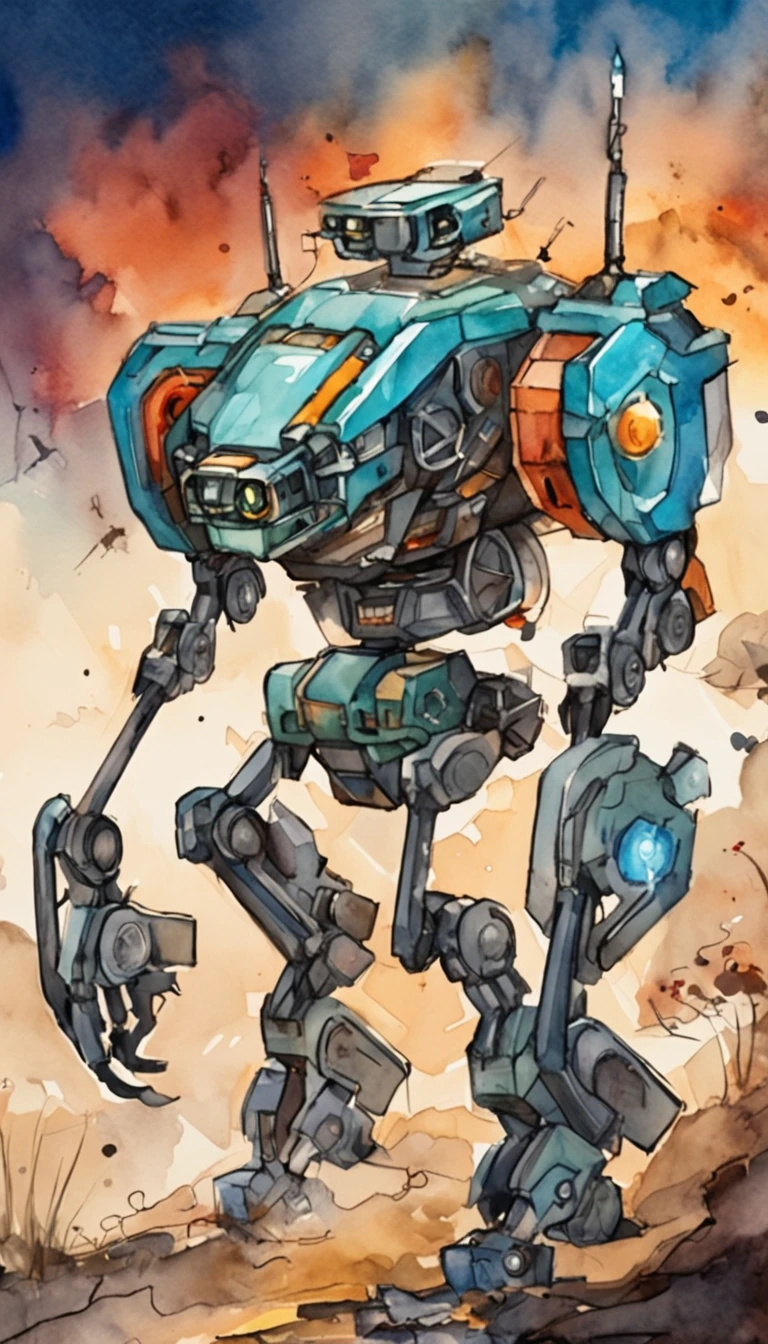 A ager controls a quadcopter drone,in mecha style,illustration。