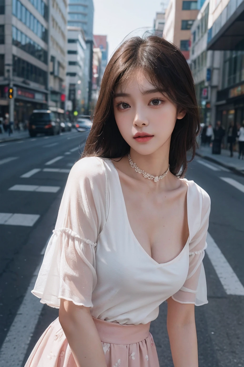 (small tit:1.4)、a beauty girl、((top-quality、8K、masterpiece:1.3))、