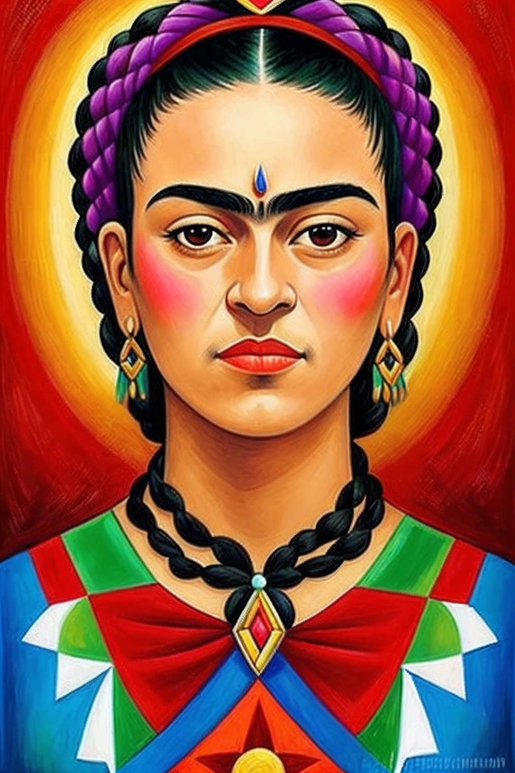 The Mexican painter spread her unique images, repletas de cores, pelo mundo. Magdalena Carmen Frida Kahlo and Calderón were born in Mexico, daughter of a German father and a Spanish mother, and he consecrated himself above all by the composition of his self-portraits. 

His life was marked by a series of challenges - illness from birth, acidente no bonde, sucessivos abortos, a conflicted love relationship with Diego Rivera. Mas Frida conseguiu dar a volta por cima e foi capaz de criar obras brilhantes, who have entered the canon of Western painting. --auto