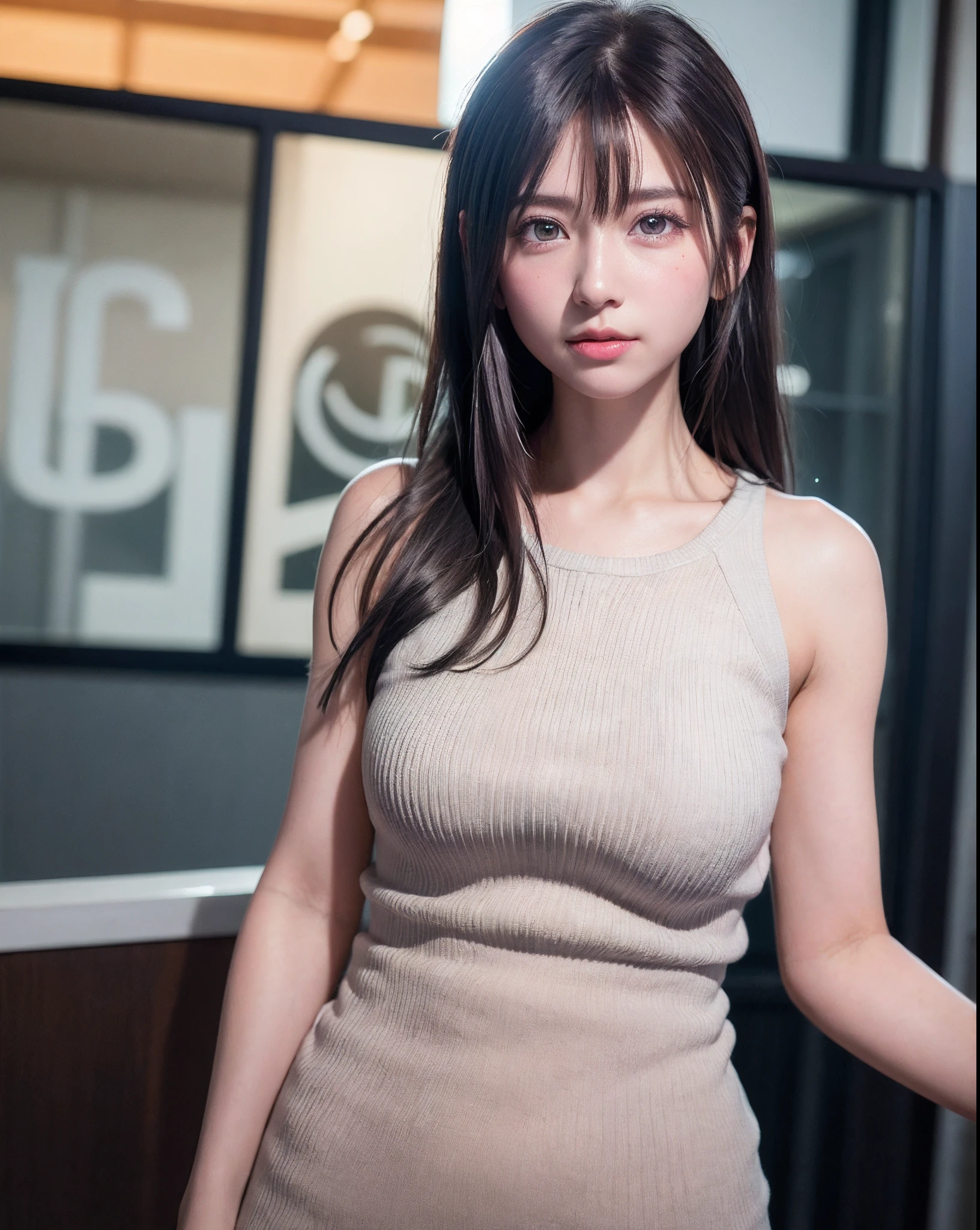 top-quality、8K Masterpiece、超A high resolution、(Photorealsitic:1.3)、Raw photo、女の子1人、silver white hair、poneyTail、glowy skin、1 super beautiful college girl、((super realistic details))、portlate、globalillumination、Shadow、octan render、8K、ultrasharp、highly intricate detail、Realistic light、CGSoation Trends、Beautiful eyes、radiant eyes、Facing the camera、