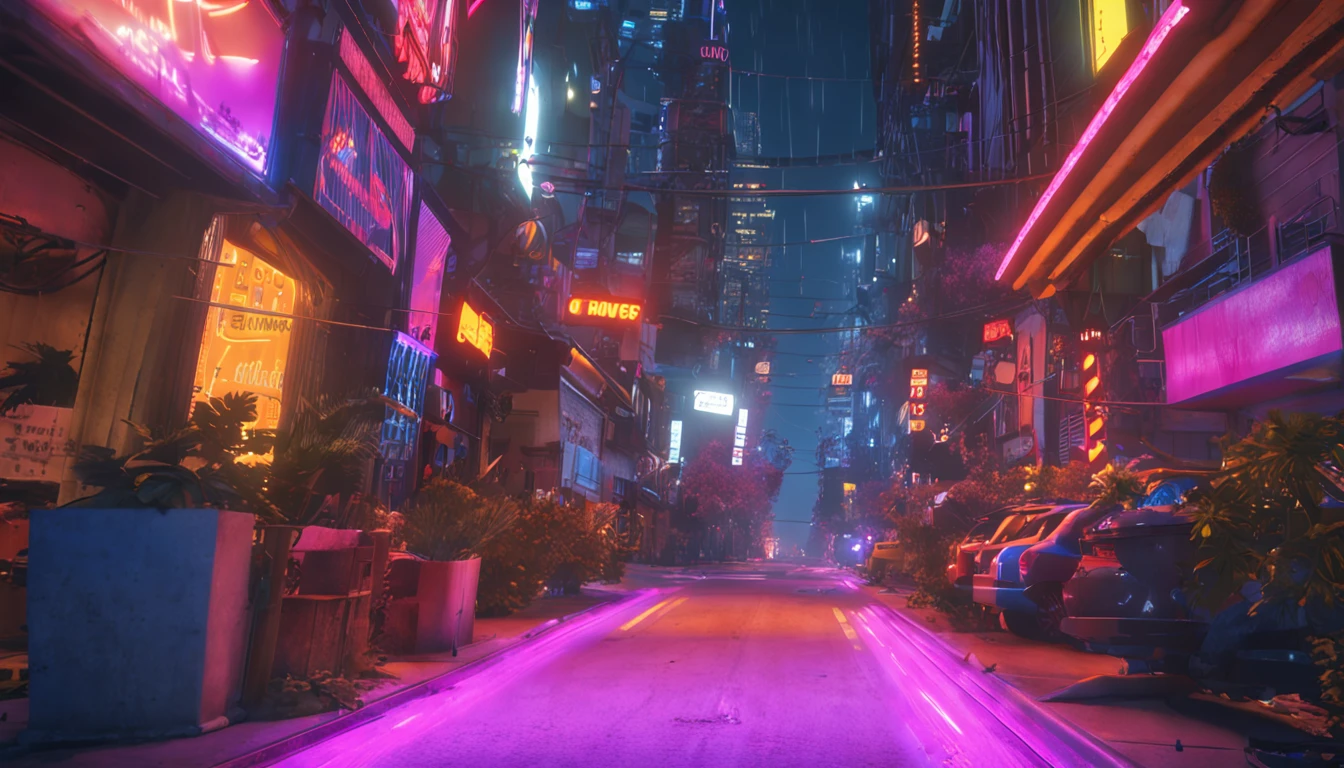fotorrealista, ,La mejor calidad,Obra maestra,Altamente detallado,Ultra detallado, mejor fondo Fondo de pantalla, Ciudad Cyberpunk. 4K 3D render Unreal Engine 5 rendered with blender and octane Global illumination from photorealistic hyperrealism concept art by Greg Rutkowski Loish Rhads Ferdinand Knab Makoto Shinkai Tian Zi Trends in CGSOCIETY Desktop wallpaper