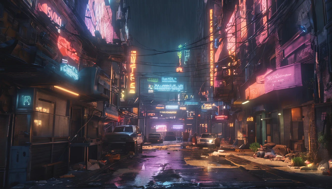 fotorrealista, ,La mejor calidad, Obra maestra, Altamente detallado, Ultra detallado, mejor fondo Fondo de pantalla, Ciudad Cyberpunk. de noche, 4K 3D render Unreal Engine 5 rendered with blender and octane Global illumination from photorealistic hyperrealism concept art by Greg Rutkowski Loish Rhads Ferdinand Knab Makoto Shinkai Tian Zi Trends in CGSOCIETY Desktop wallpaper
