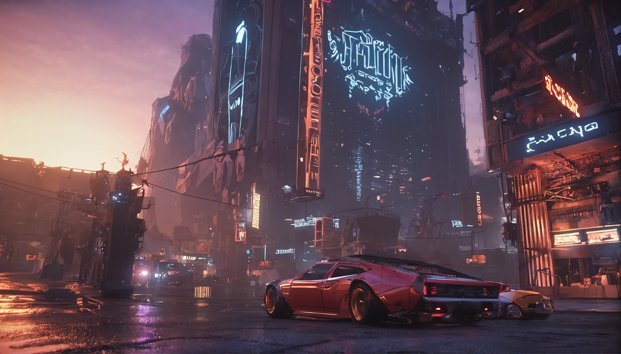 fotorrealista, ,La mejor calidad, Obra maestra, Altamente detallado, Ultra detallado, mejor fondo Fondo de pantalla, Ciudad Cyberpunk. de noche, 4K 3D render Unreal Engine 5 rendered with blender and octane Global illumination from photorealistic hyperrealism concept art by Greg Rutkowski Loish Rhads Ferdinand Knab Makoto Shinkai Tian Zi Trends in CGSOCIETY Desktop wallpaper