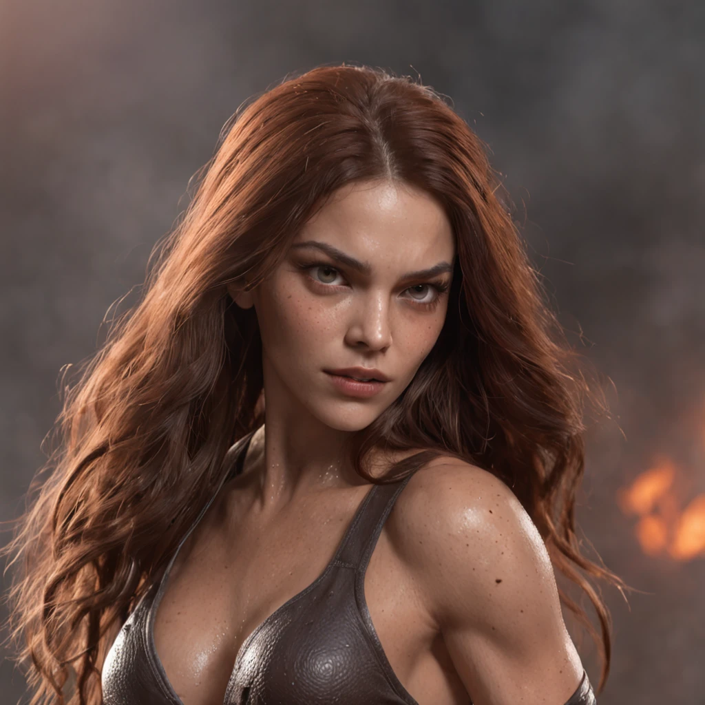 (Professional 3D rendering:1.3) de (Realistic:1.3) foto de arte mais bonita do mundo,Features soft, shiny heroines, ((Epic hero rough fantasy muscular woman wet hero angry hero look long hair and fierce expression in dynamic pose, fantastic location, majestoso ambiente desordenado)), corpo inteiro 8k unidade render, action shot, poros da pele, very dark lighting, sombreamento pesado, circunstanciado, rosto detalhado, (Vibrando, Fotografia realista, Realistic, Dramatic, Escuro, foco nítido, 8k), (Roupas de couro velhas danificadas pelo mau tempo:1.4), ((((Use peles)))), (intrincado:1.4), decadente, (altamente detalhado:1.4), Pintura digital, rendering by octane, art stations, conceito-arte, liso, foco nítido, illustration, germe da arte, (Loish:0.23), (global ilumination, studiolight, light volumetric), chuva forte, floating particles, fantasia, Nosso, Corpo inteiroesbiano, ((Fundo escuro e antigo da cidade:1.3)),CGSesociedade,art stations