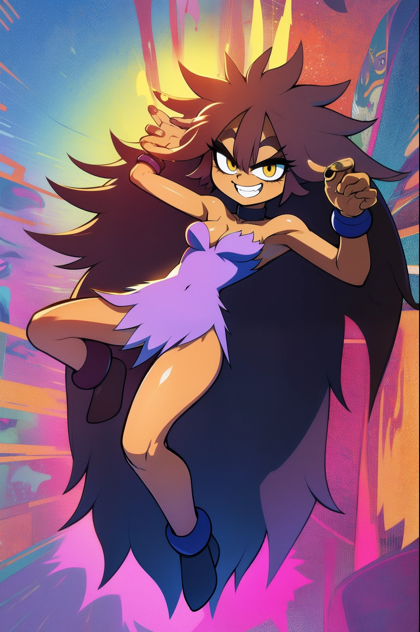 yagiko, standing, full body, medium breast, open mouth,smile