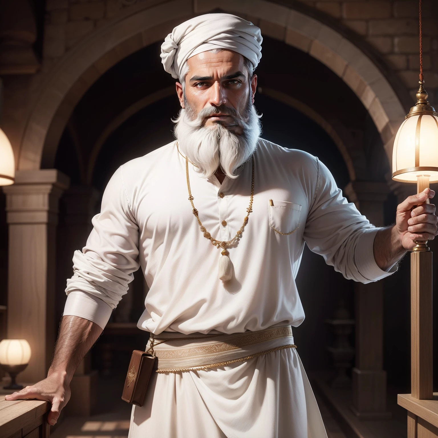 Middle age , man , 25 year old , beard , handsome , white kurta , hd , 8k resolution,  highest definition