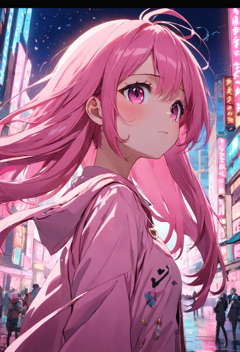 cute, pink hair