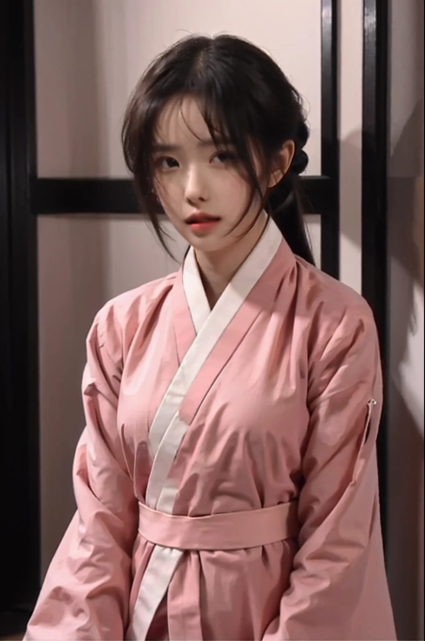 masterpiece,best quality,official art,extremely detailed CG unity 8k wallpaper,
1girl cute 8 year, upper body, pov,hanfu dress tissue, , under wear, big breast, rain wet, she amature a shy expression, slightly squinted eyes, adjusting her hair, long eyelashes (long hair / very, very exaggerated big breasts, big tits / in hanfu petticoat dress tissue, ), posing sit in front of the camera, wet breast