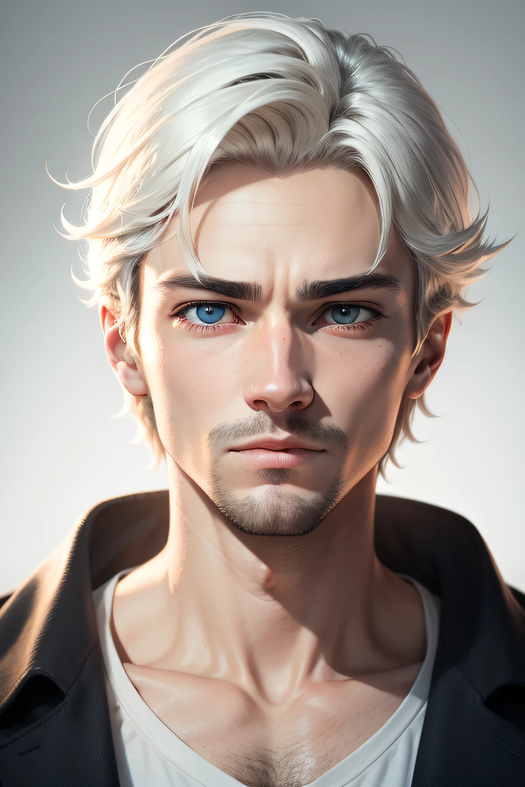 You see a man of average height, com marcas profundas do tempo em seu rosto. There are wrinkles around your tired eyes, olhos verdes. que parecem ter visto mais do que se pode imaginar. His gray beard is a little misaligned and his hair, Already drains, cobrem levemente sua testa. His hands show signs of hard work, com dedos calejados e unhas curtas e sujas. His gaze is intense and penetrating, as if you're looking for something you haven't found yet. Apesar de todo o sofrimento que a vida lhe trouxe, You can still see a flame of determination in his eyes. --auto --s2