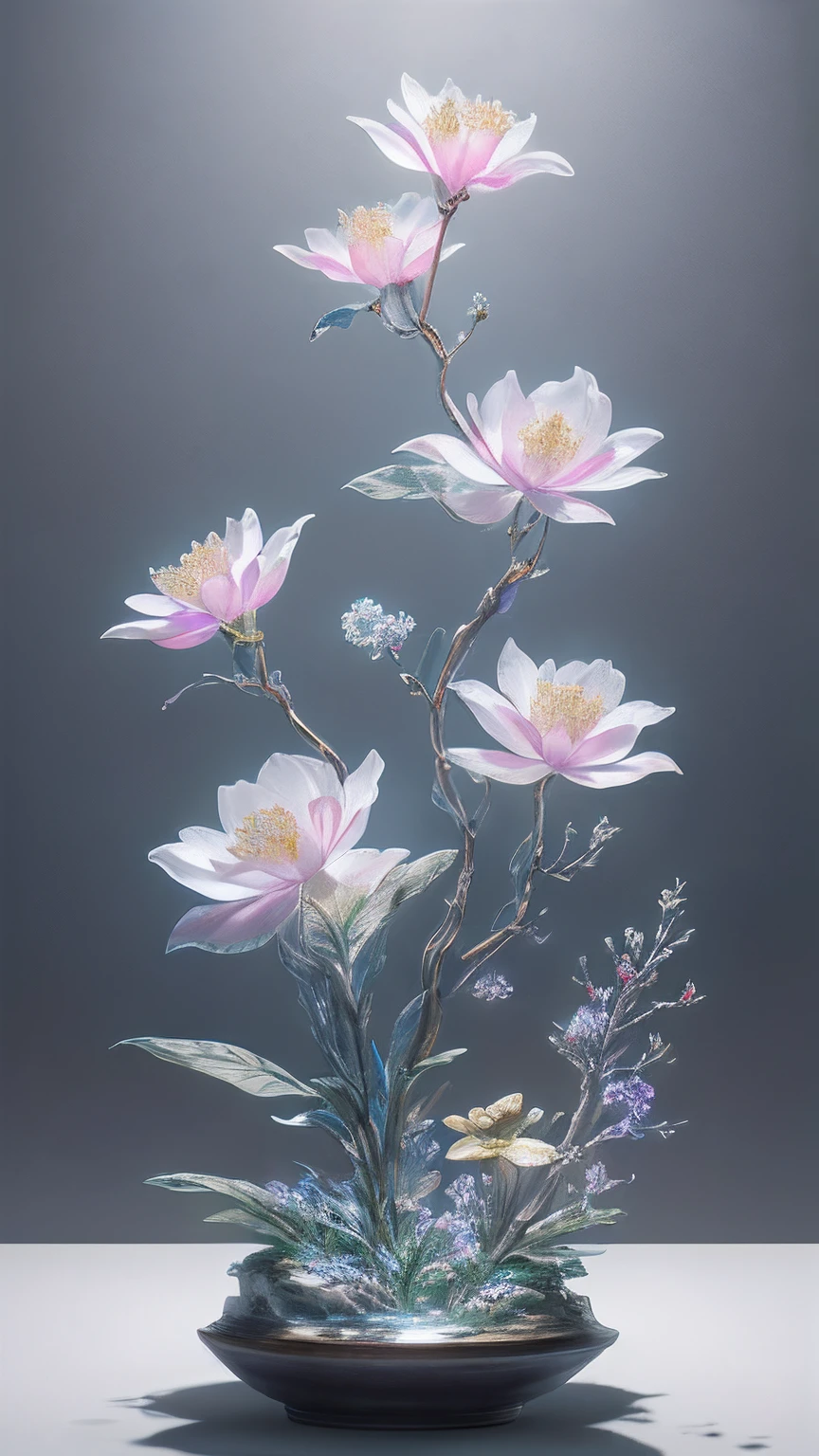 There is a vase with flowers in it on a table - SeaArt AI