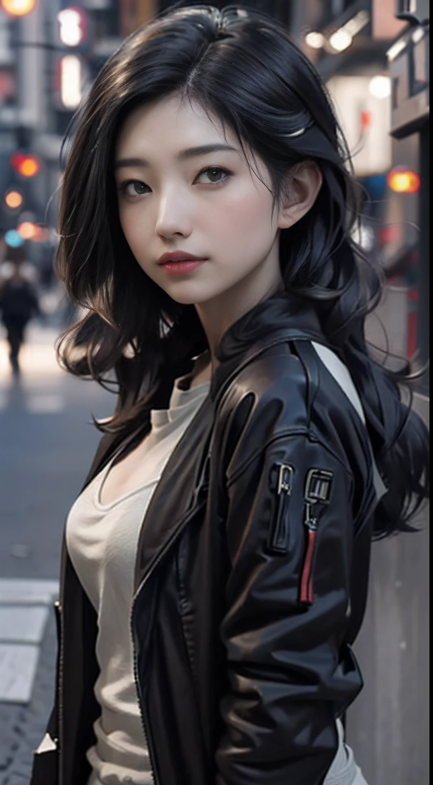((Best quality)), ((masterpiece)), (detailed:1.4), 3D, an image of a beautiful cyberpunk female,HDR (High Dynamic Range),Ray Tracing,NVIDIA RTX,Super-Resolution,Unreal 5,Subsurface scattering,PBR Texturing,Post-processing,Anisotropic Filtering,Depth-of-field,Maximum clarity and sharpness,Multi-layered textures,Albedo and Specular maps,Surface shading,Accurate simulation of light-material interaction,Perfect proportions,Octane Render,Two-tone lighting,Wide aperture,Low ISO,White balance,Rule of thirds,8K RAW,